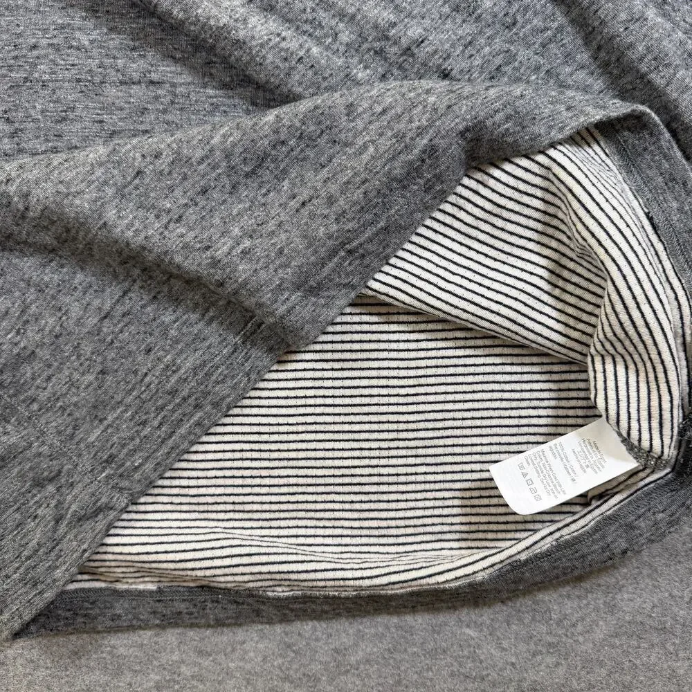 J.Crew Knit Goods 1/4 Zip Pullover Mens L Heather Gray Cotton Preppy Sweater